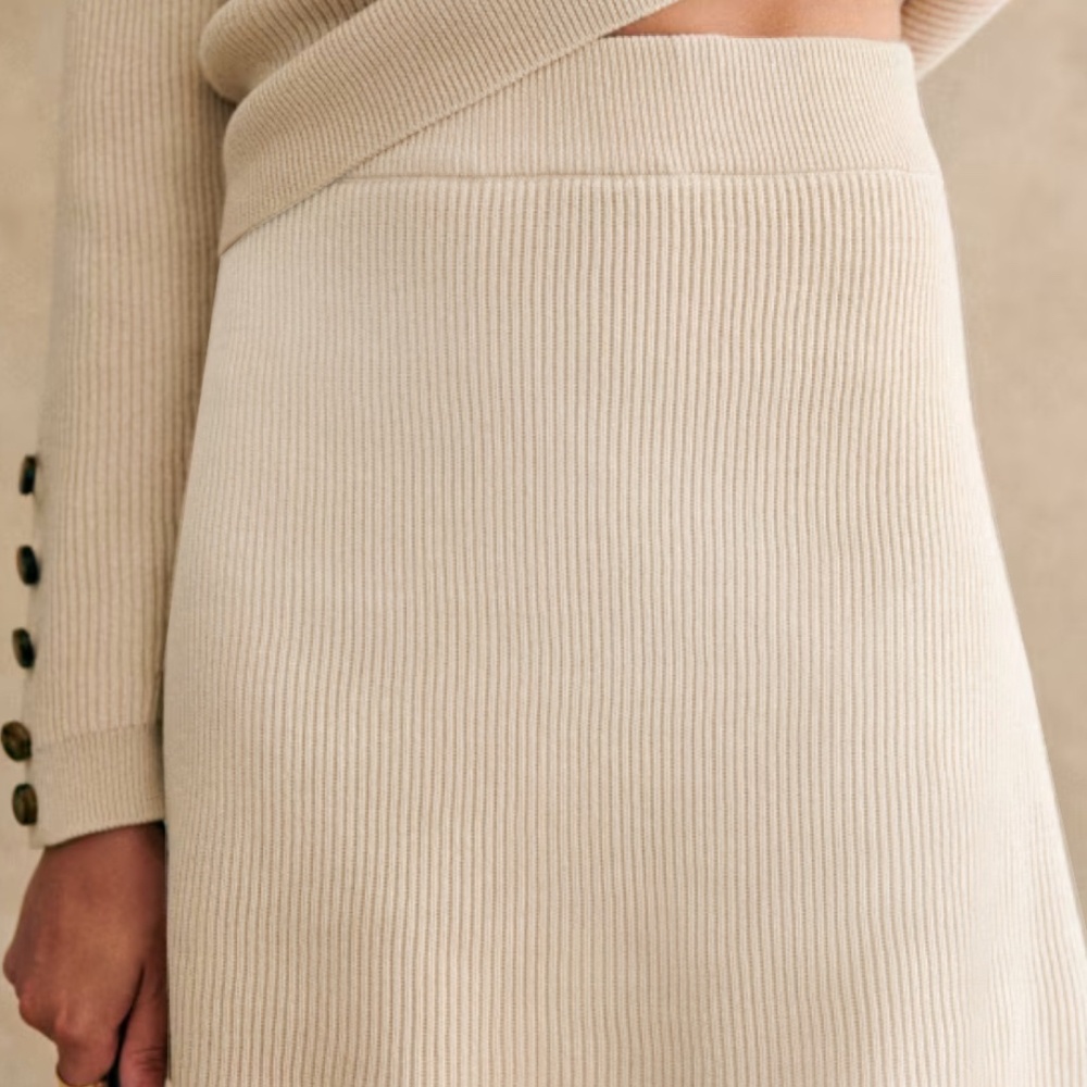 Sezane Naella skirt in ecru size xs